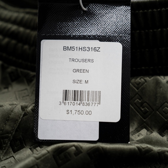 size M Givenchy Velvet Sweat Pants Green Monogram - Picture 7 of 9